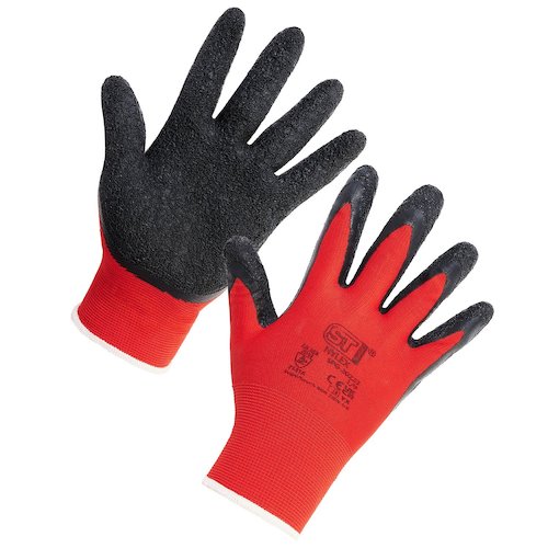 Supertouch SPG 20221 Nylex Latex Palm Gloves (5036770059226)